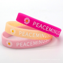 Factory Custom Color Logo Brand Luminous Exquisite Bracelet Silicone Wristband